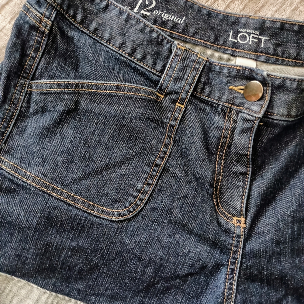 LOFT Women's Dark Blue Jeans